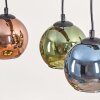 Koyoto Lampadario a sospensione, Lampada a sfera, Lampada a sospensione Écru, Nero, 3-Luci