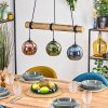 Koyoto Lampadario a sospensione, Lampada a sfera, Lampada a sospensione Écru, Nero, 3-Luci