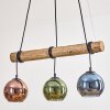 Koyoto Lampadario a sospensione, Lampada a sfera, Lampada a sospensione Écru, Nero, 3-Luci