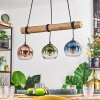 Koyoto Lampadario a sospensione, Lampada a sfera, Lampada a sospensione Écru, Nero, 3-Luci