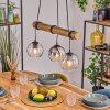 Koyoto Lampadario a sospensione, Lampada a sfera, Lampada a sospensione Écru, Nero, 3-Luci