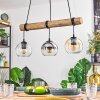 Koyoto Lampadario a sospensione, Lampada a sfera, Lampada a sospensione Écru, Nero, 3-Luci