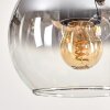 Koyoto Lampadario a sospensione, Lampada a sfera, Lampada a sospensione Écru, Nero, 3-Luci