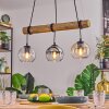 Koyoto Lampadario a sospensione, Lampada a sfera, Lampada a sospensione Écru, Nero, 3-Luci