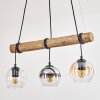 Koyoto Lampadario a sospensione, Lampada a sfera, Lampada a sospensione Écru, Nero, 3-Luci