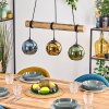 Koyoto Lampadario a sospensione, Lampada a sfera, Lampada a sospensione Écru, Nero, 3-Luci