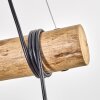 Koyoto Lampadario a sospensione, Lampada a sfera, Lampada a sospensione Écru, Nero, 3-Luci