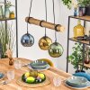 Koyoto Lampadario a sospensione, Lampada a sfera, Lampada a sospensione Écru, Nero, 3-Luci