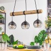 Koyoto Lampadario a sospensione, Lampada a sfera, Lampada a sospensione Écru, Nero, 3-Luci