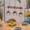 Koyoto Lampadario a sospensione, Lampada a sfera, Lampada a sospensione Écru, Nero, 3-Luci