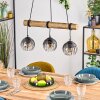 Koyoto Lampadario a sospensione, Lampada a sfera, Lampada a sospensione Écru, Nero, 3-Luci