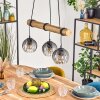 Koyoto Lampadario a sospensione, Lampada a sfera, Lampada a sospensione Écru, Nero, 3-Luci