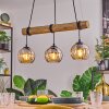 Koyoto Lampadario a sospensione, Lampada a sfera, Lampada a sospensione Écru, Nero, 3-Luci