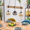 Koyoto Lampadario a sospensione, Lampada a sfera, Lampada a sospensione Écru, Nero, 3-Luci