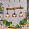 Koyoto Lampadario a sospensione, Lampada a sfera, Lampada a sospensione Écru, Nero, 3-Luci