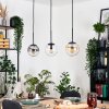 Gastor Lampadario a sospensione, Lampada a sfera, Lampada a sospensione Ambrato, Chiaro, Grigio fumo, 3-Luci