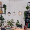 Gastor Lampadario a sospensione, Lampada a sfera, Lampada a sospensione Ambrato, Chiaro, Grigio fumo, 3-Luci