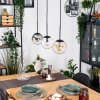 Gastor Lampadario a sospensione, Lampada a sfera, Lampada a sospensione Ambrato, Chiaro, Grigio fumo, 3-Luci