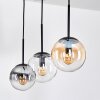 Gastor Lampadario a sospensione, Lampada a sfera, Lampada a sospensione Ambrato, Chiaro, Grigio fumo, 3-Luci
