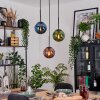 Gastor Lampadario a sospensione, Lampada a sfera, Lampada a sospensione Blu, Verde, Ramato, 3-Luci