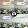 Rarel Plafoniera LED Argento, Bianco, 1-Luce