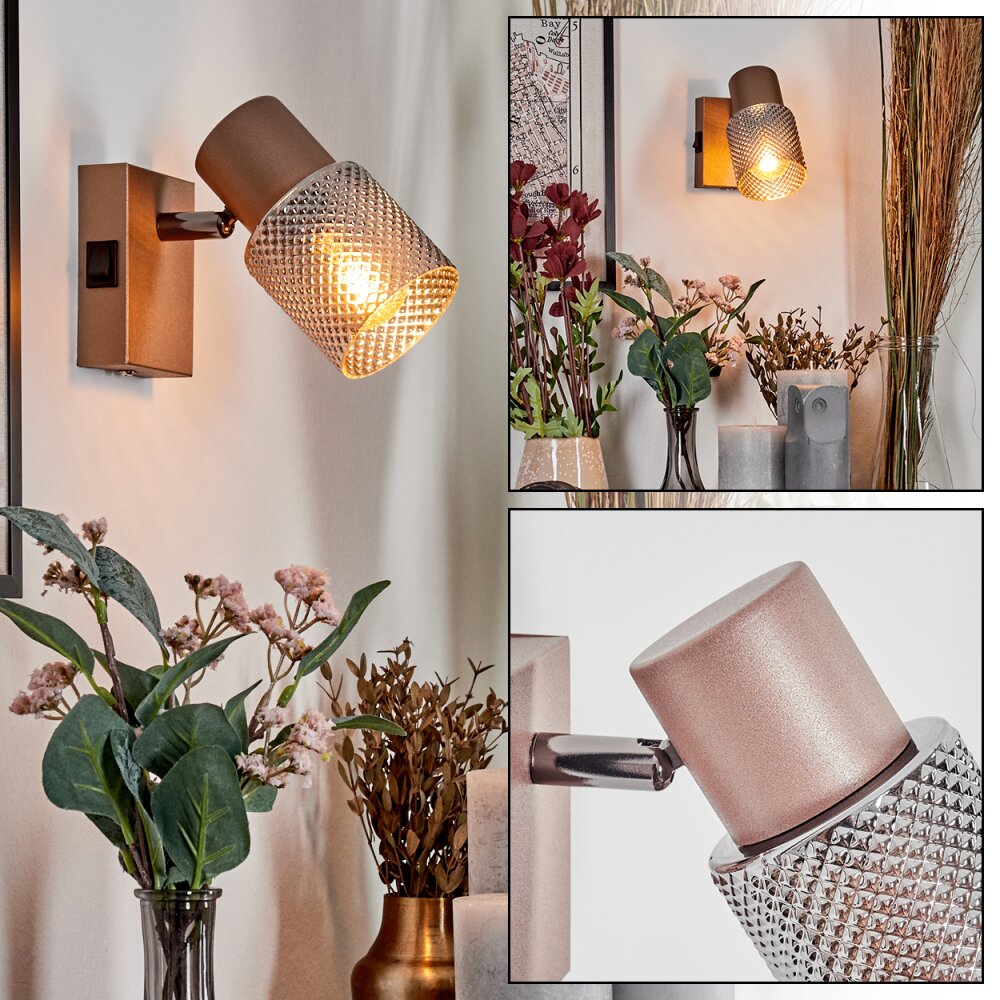Nelar Applique, Faretto da parete Bronzo, Cromo, 1-Luce main product photo