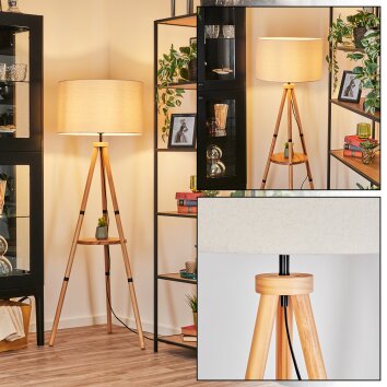 Flemming Lampada da terra Écru, Nero, 1-Luce