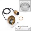 Koyoto Lampadario a sospensione, Lampada a sfera, Lampada a sospensione Oro, 1-Luce