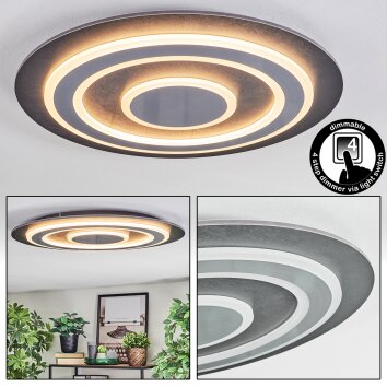 Lidor Plafoniera LED Nero, 1-Luce