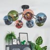 Koyoto Plafoniera, Lampada a sfera 82 cm Blu, Verde, Ramato, 7-Luci