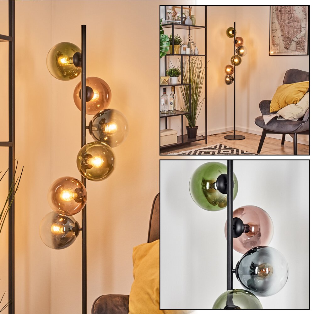 Gastor Lampada a sfera, Lampada da terra 34 cm Blu, Verde, Chiaro, Ramato, 6-Luci main product photo
