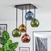 Koyoto Plafoniera, Lampada a sfera Blu, Oro, Verde, Ramato, 5-Luci