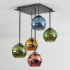 Koyoto Plafoniera, Lampada a sfera Blu, Oro, Verde, Ramato, 5-Luci