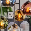 Koyoto Plafoniera, Lampada a sfera Blu, Cromo, Oro, Verde, Ramato, Grigio fumo, 5-Luci