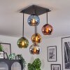 Koyoto Plafoniera, Lampada a sfera Blu, Cromo, Oro, Verde, Ramato, Grigio fumo, 5-Luci