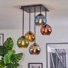 Koyoto Plafoniera, Lampada a sfera Blu, Cromo, Oro, Verde, Ramato, Grigio fumo, 5-Luci