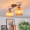 Koyoto Plafoniera, Lampada a sfera Ambrato, 2-Luci Koyoto Plafoniera, Lampada a sfera Ambrato, 2-Luci