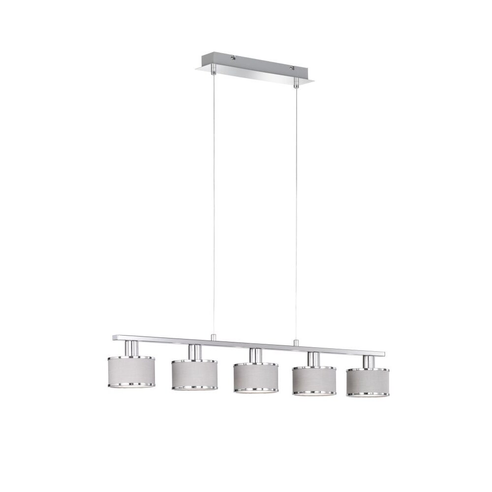 Lampada a Sospensione WOFI CIARA Cromo, 5-Luci main product photo