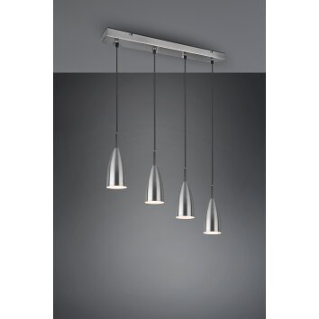 Reality Farin Lampada a Sospensione Nichel, 4-Luci Reality Farin Lampada a Sospensione Nichel, 4-Luci
