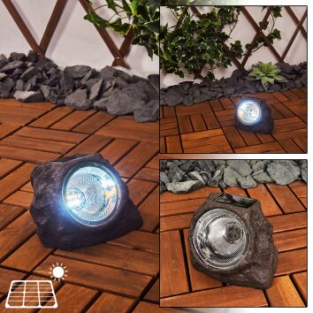 Sameo Lampade solari LED Marrone, Grigio, 4-Luci