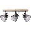 Brilliant Whole faretto Legno scuro, Nero, 3-Luci