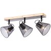 Brilliant Whole faretto Legno scuro, Nero, 3-Luci