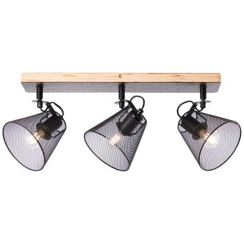 Brilliant Whole faretto Legno scuro, Nero, 3-Luci