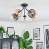 Koyoto Plafoniera, Lampada a sfera 52 cm Ambrato, Chiaro, Grigio fumo, 5-Luci