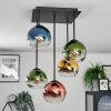 Koyoto Plafoniera, Lampada a sfera Blu, Oro, Verde, Chiaro, Ramato, 5-Luci