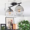 Koyoto Plafoniera, Lampada a sfera Chiaro, Grigio fumo, 2-Luci