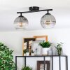 Koyoto Plafoniera, Lampada a sfera Chiaro, Grigio fumo, 2-Luci