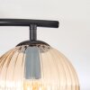 Koyoto Plafoniera, Lampada a sfera Ambrato, Chiaro, Grigio fumo, 2-Luci