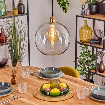 Koyoto Lampadario a sospensione, Lampada a sfera, Lampada a sospensione Oro, 1-Luce