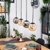 Gastor Lampadario a sospensione, Lampada a sfera, Lampada a sospensione Ambrato, Grigio fumo, 4-Luci